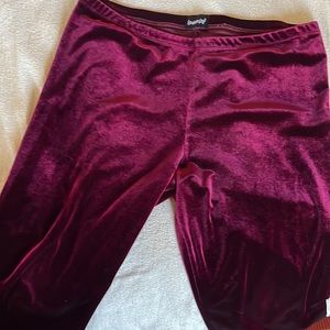 ModCloth maroon/burgundy velvet leggings, 2X